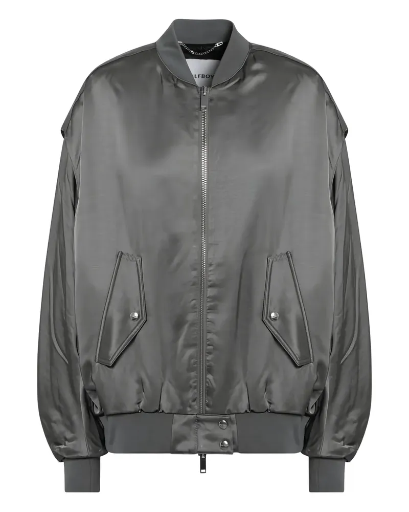 HALFBOY Bomberjacke mit Reißverschluss - Grau Grau