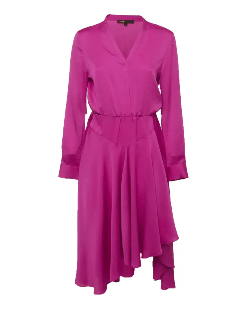 Maje Rushia asymmetric midi dress - Rosa Rosa