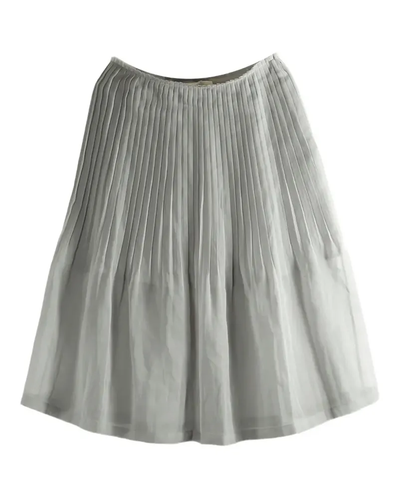 AMOMENTO pleated sheer skirt - Grau Grau