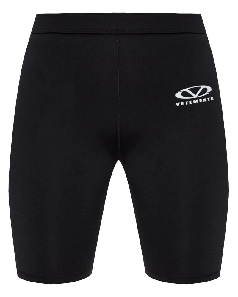 VETEMENTS Joggingshorts mit Logo-Print - Schwarz Schwarz