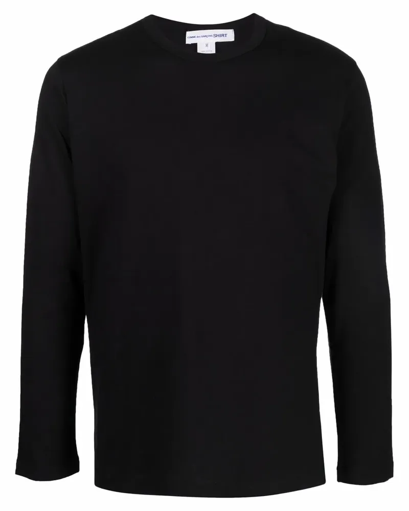 Comme des Garçons Langarmshirt mit Logo-Print - Schwarz Schwarz