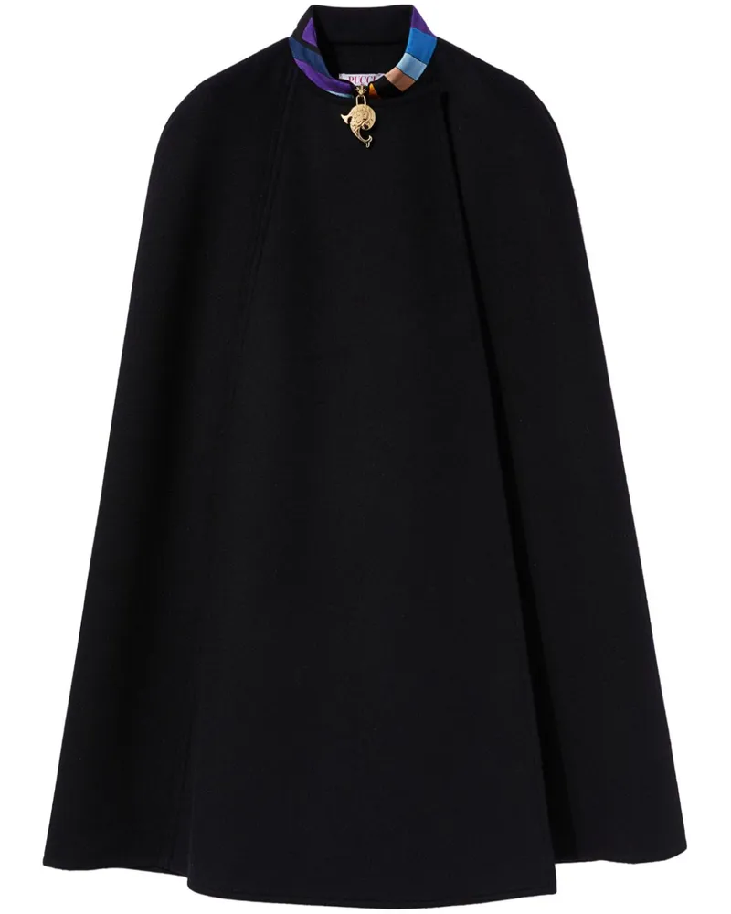 Emilio Pucci Cape mit Iride-Print - Schwarz Schwarz