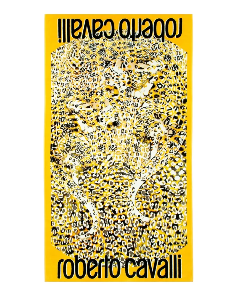 Roberto Cavalli Home leopard-print beach towel - Gelb Gelb