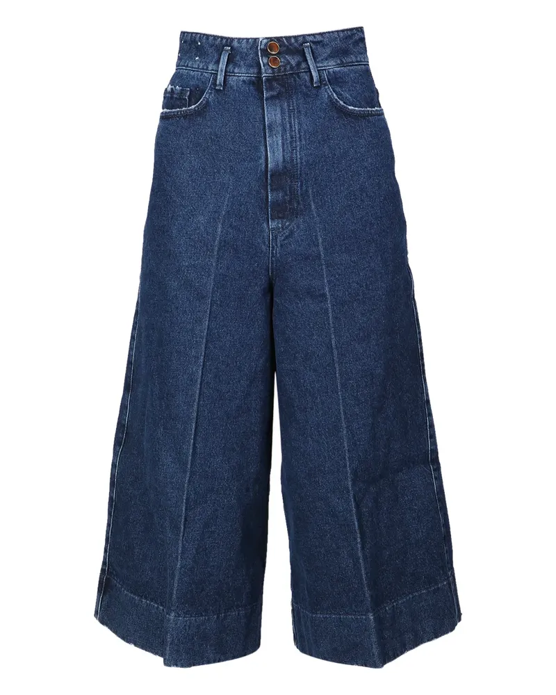 ALYSI pockets cotton wide-leg jeans - Blau Blau