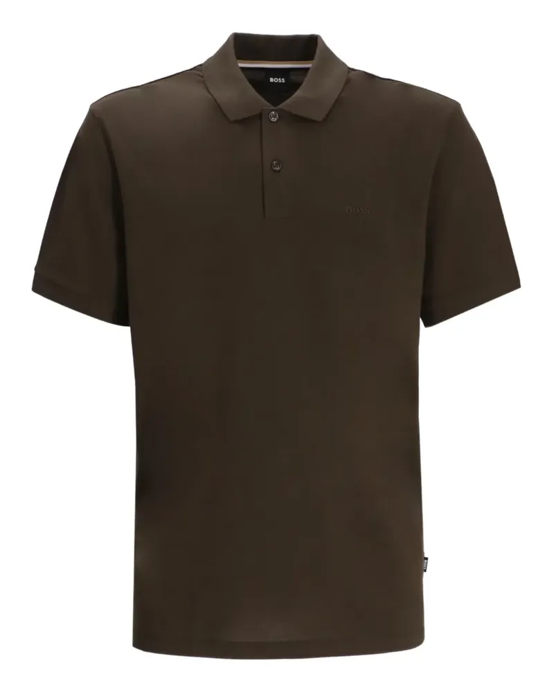 HUGO BOSS Poloshirt mit Logo-Stickerei - Schwarz Schwarz
