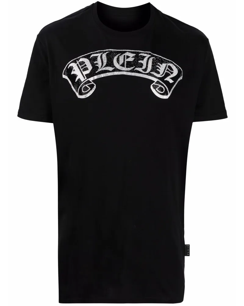 Philipp Plein T-Shirt mit Strass - Schwarz Schwarz