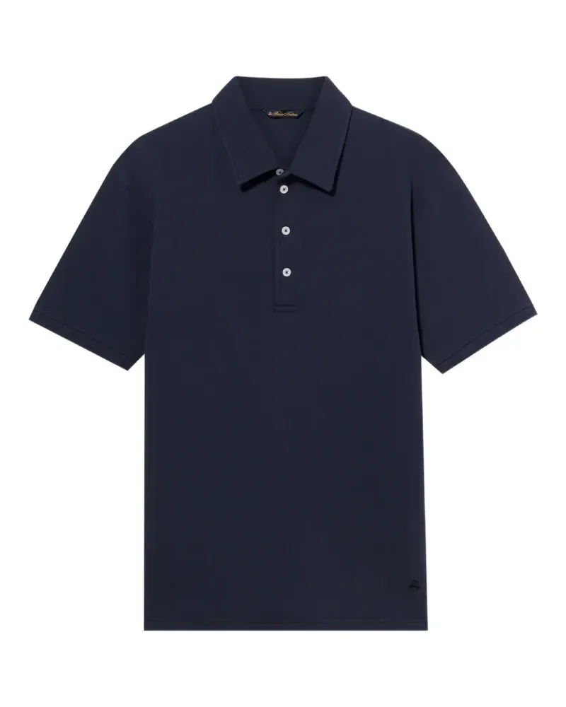 Brooks Brothers washed cotton-pique polo shirt - Blau Blau