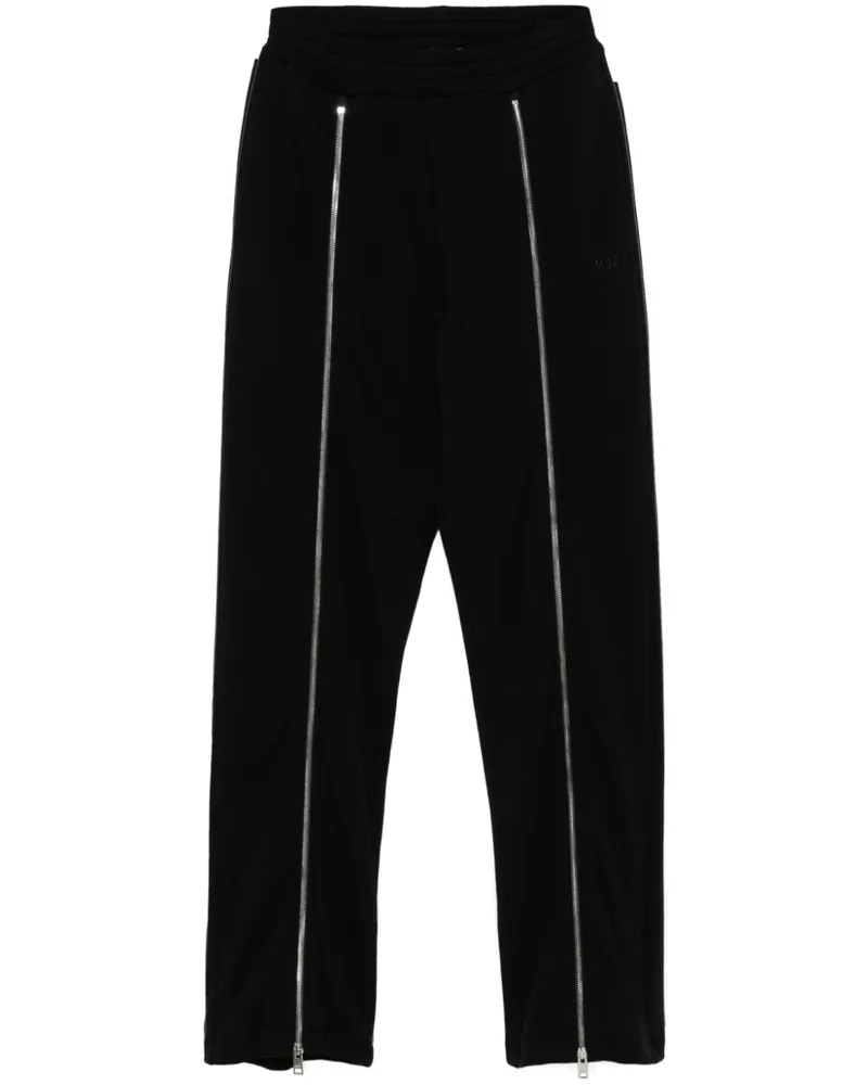 MSGM Jogginghose mit Reißverschluss - Schwarz Schwarz