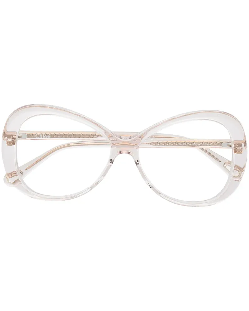 Chloé Sonnenbrille mit transparentem Gestell - Weiß Weiß