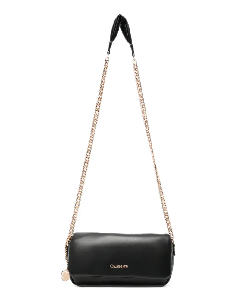 CAFèNOIR  logo-plaque chain-link shoulder bag - Schwarz Schwarz