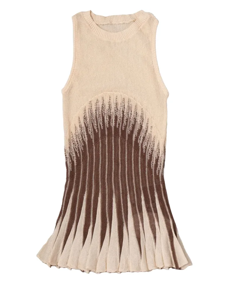 Isa Boulder Geripptes Trägershirt - Nude Nude