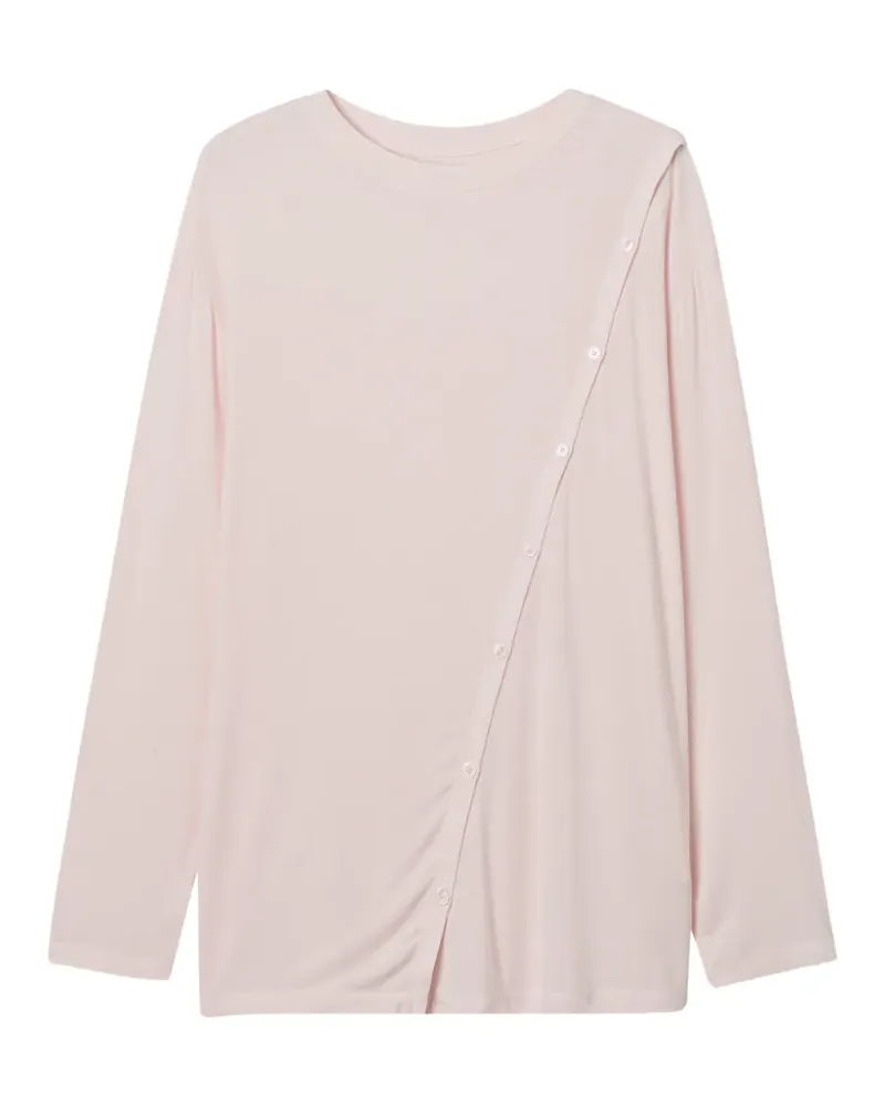 b+ab Klassisches Henley-Hemd - Rosa Rosa