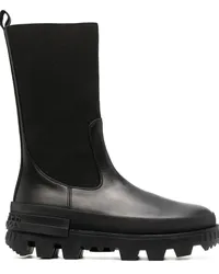 Moncler Stiefel mit geriffelter Sohle Schwarz