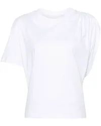 Laneus Asymmetrisches T-Shirt Weiß