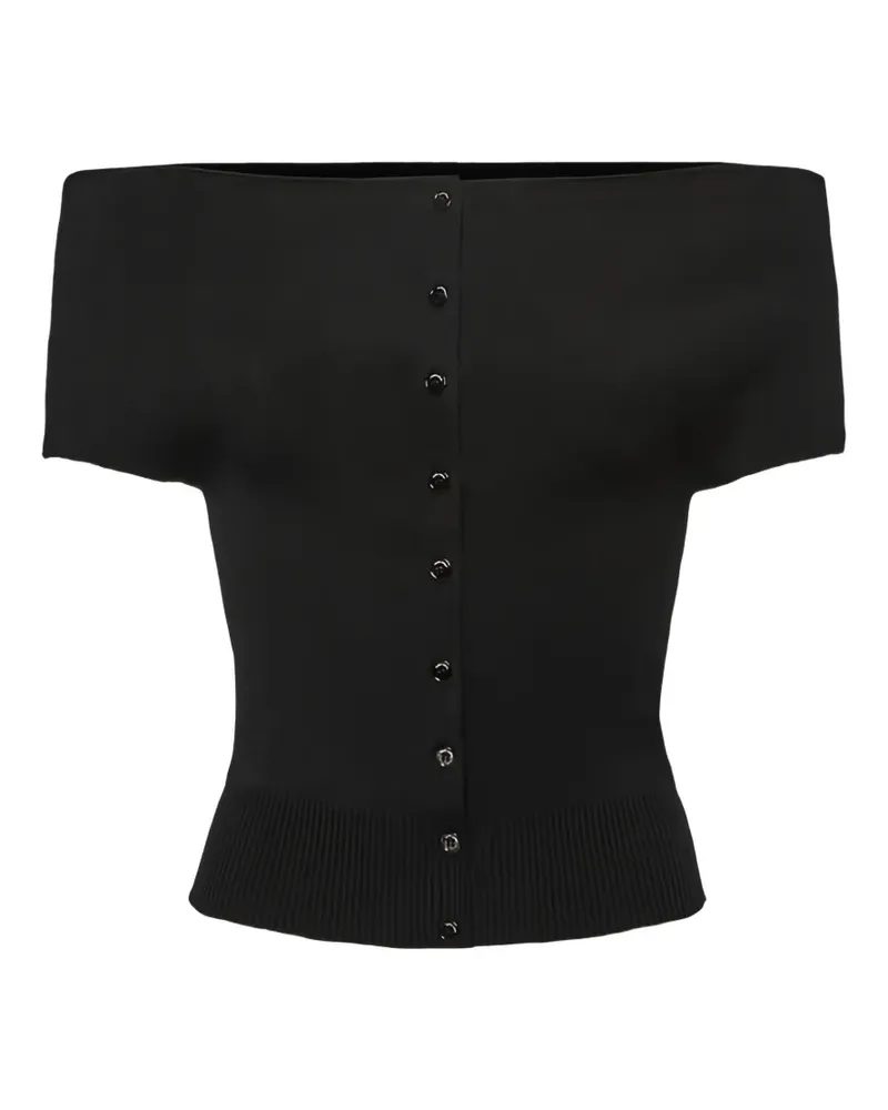 Magda Butrym off-shoulder top - Schwarz Schwarz