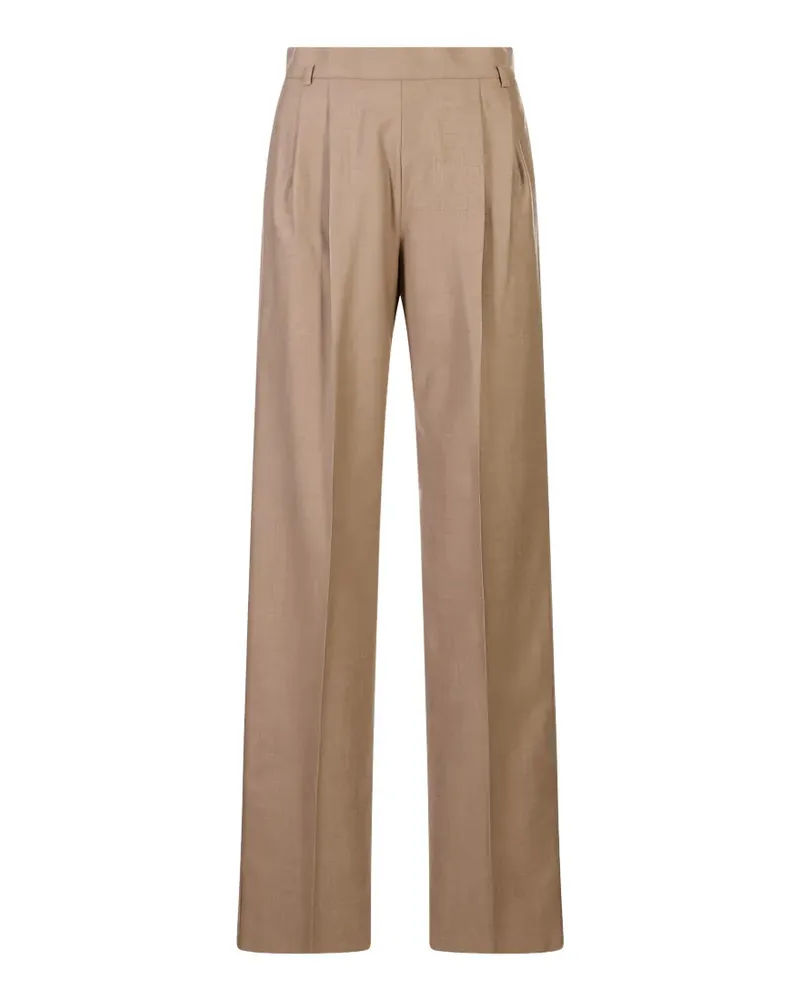 Max Mara Hose mit Bundfalten - Braun Braun
