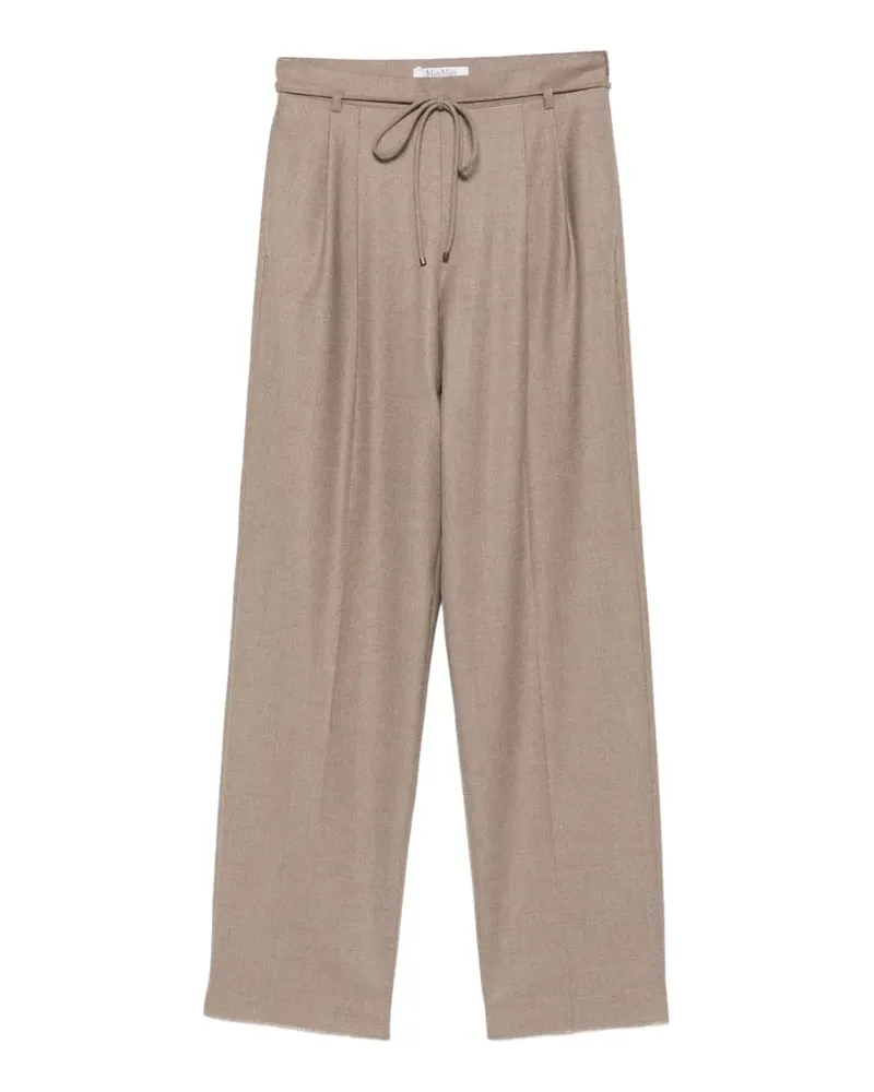 Max Mara Bundfaltenhose mit Kordelzug - Braun Braun
