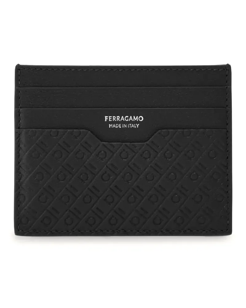 Ferragamo Kartenetui mit Monogramm - Schwarz Schwarz