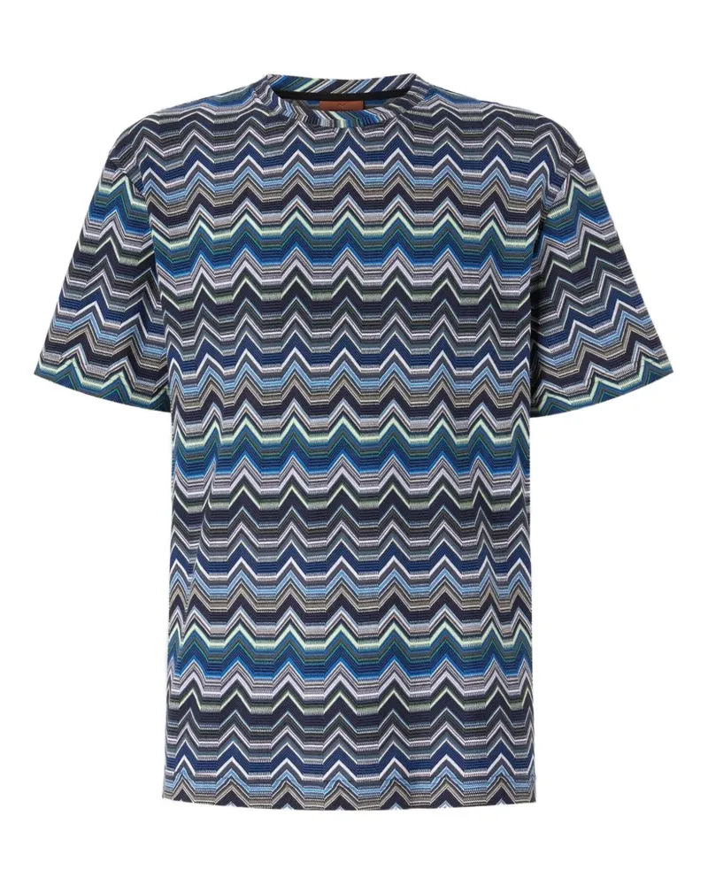 Missoni T-Shirt mit Zickzackmuster - Blau Blau