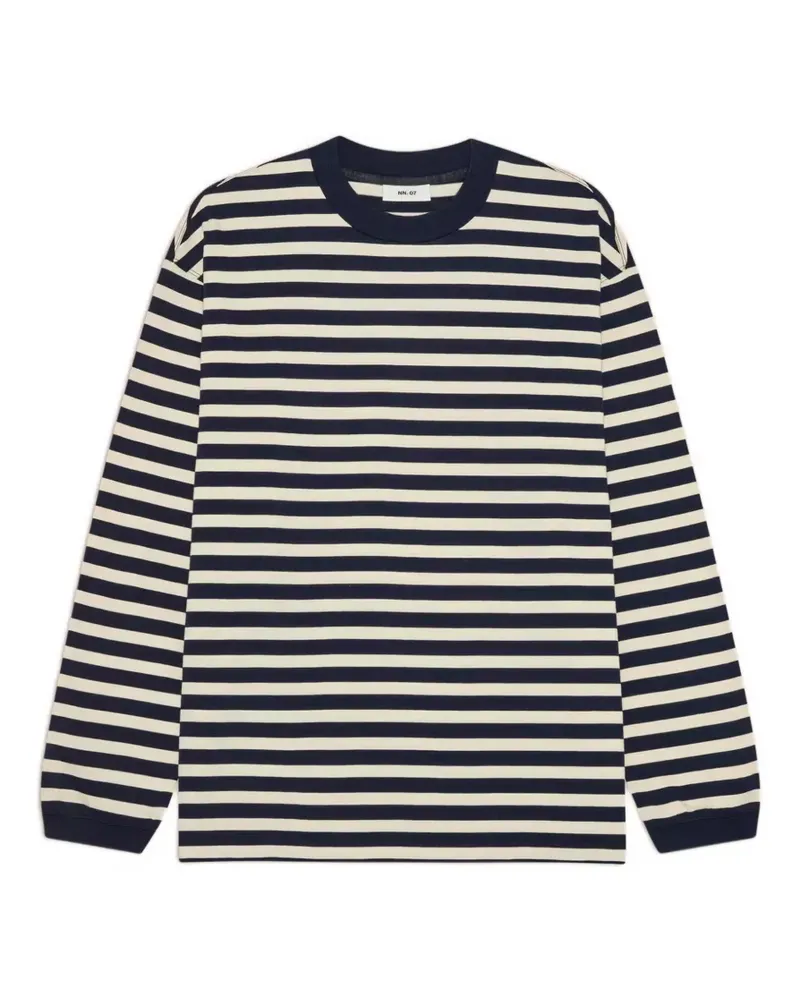 NN 07 Lionel striped long-sleeve top - Blau Blau