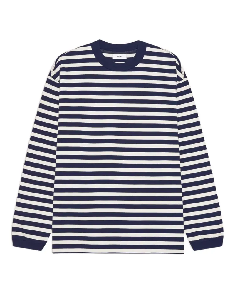 NN 07 Lionel striped long-sleeve top - Blau Blau