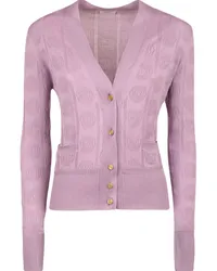 Bally Emblem Jacquard-Cardigan aus Seidengemisch Rosa