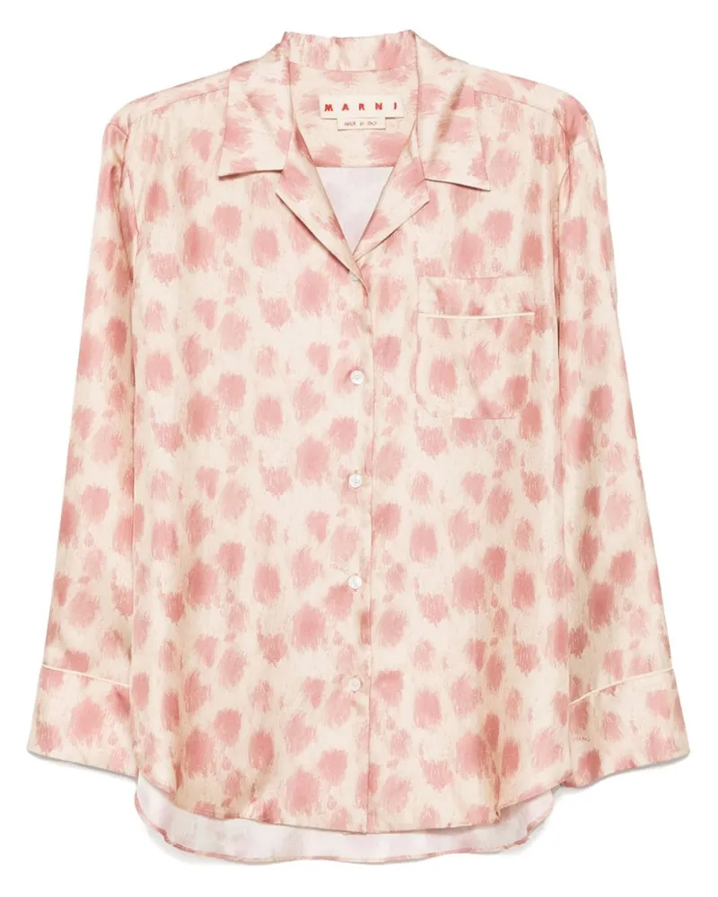 Marni Hemd mit Animal-Print - Rosa Rosa
