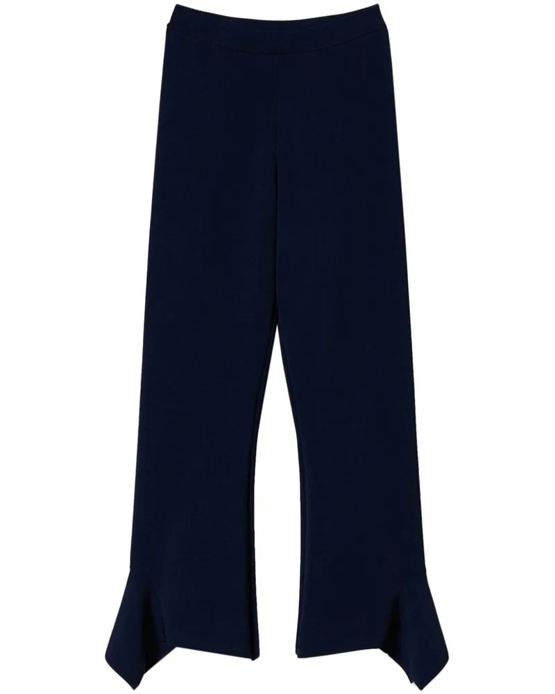Twin-Set Hose mit Rüschendetail - Blau Blau