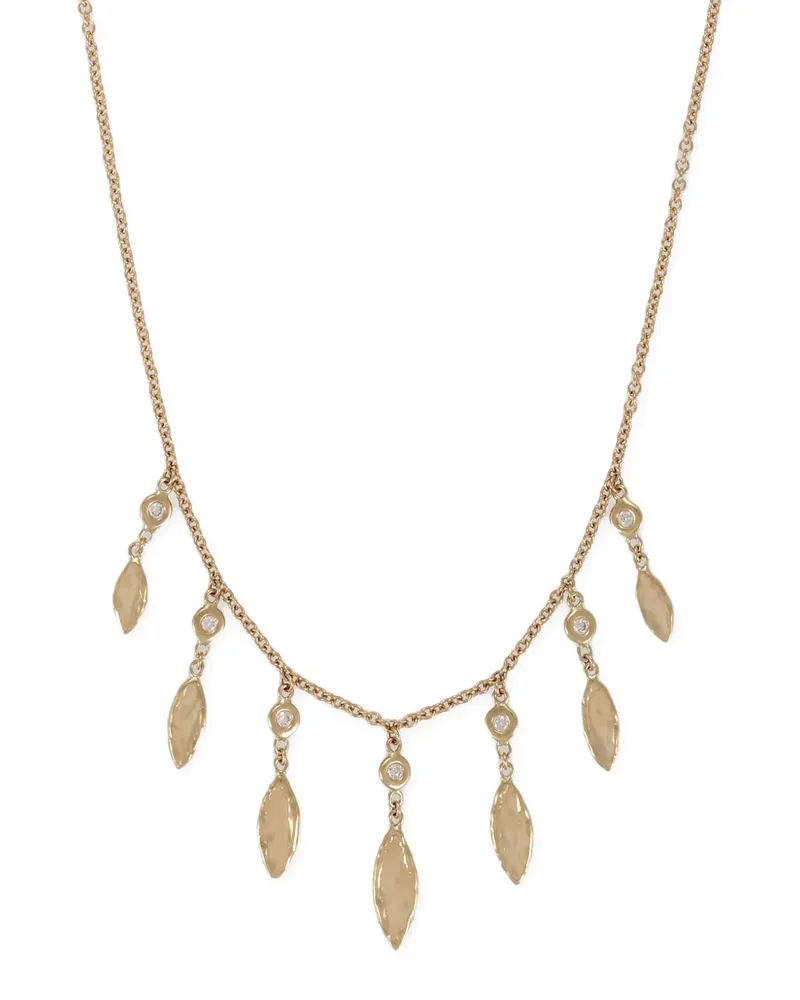 Jacquie Aiche 14kt Shakers Gelbgoldhalskette mit Diamanten Gelb