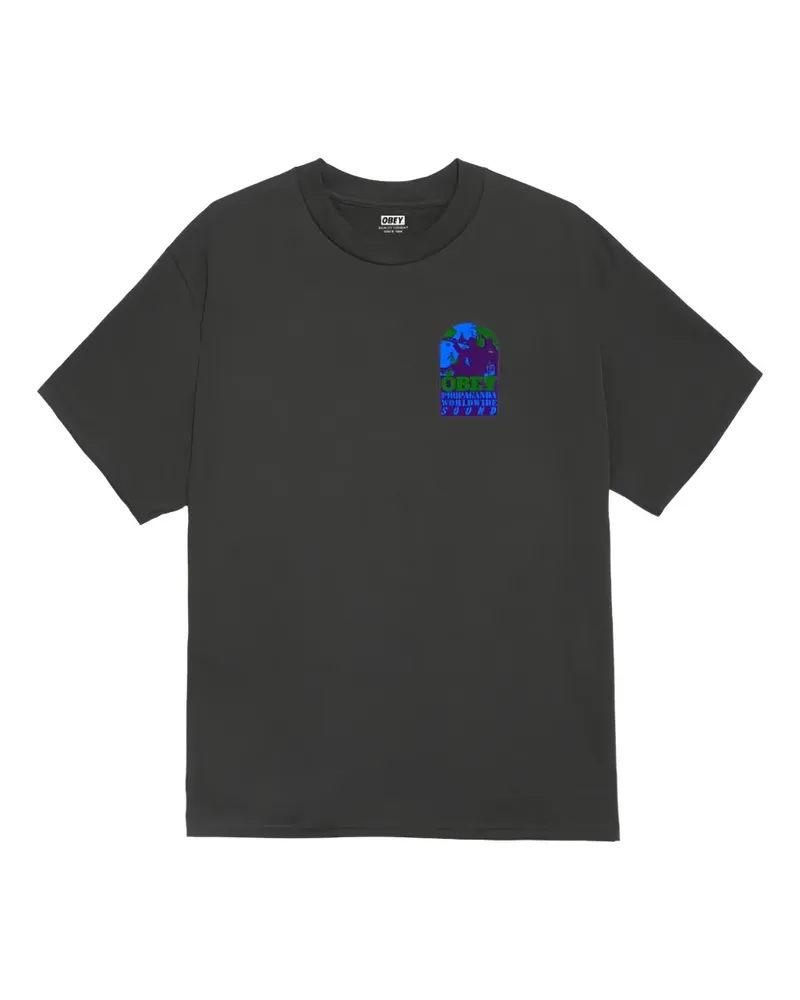 Obey T-Shirt mit grafischem Print - Grau Grau