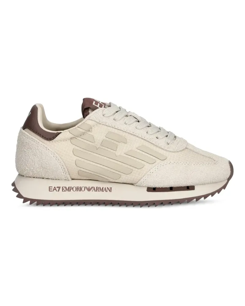 EA7 Sneakers mit Logo-Patch - Nude Nude