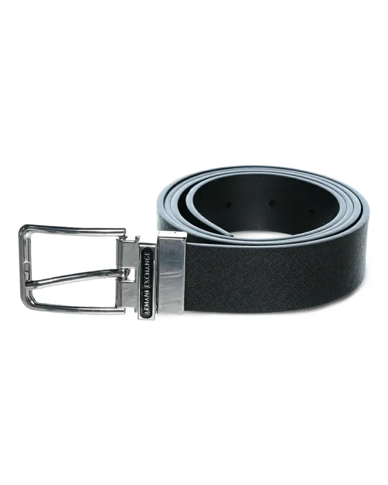 Armani Exchange Gürtel mit Logo-Gravur - Schwarz Schwarz