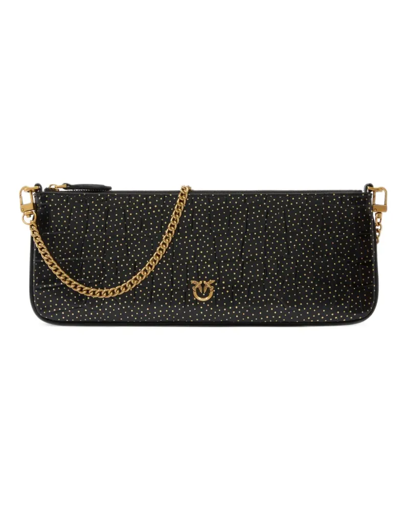Pinko Clutch mit Kroko-Effekt und Nieten - Schwarz Schwarz