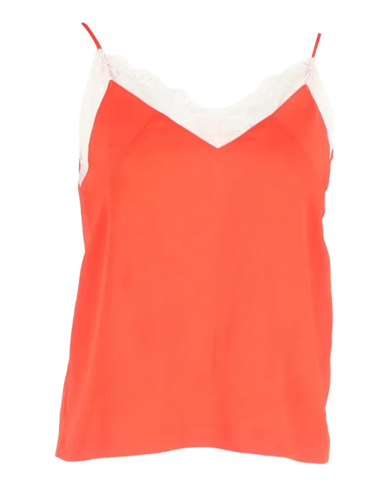 Maje lace-trim top - Rot Rot