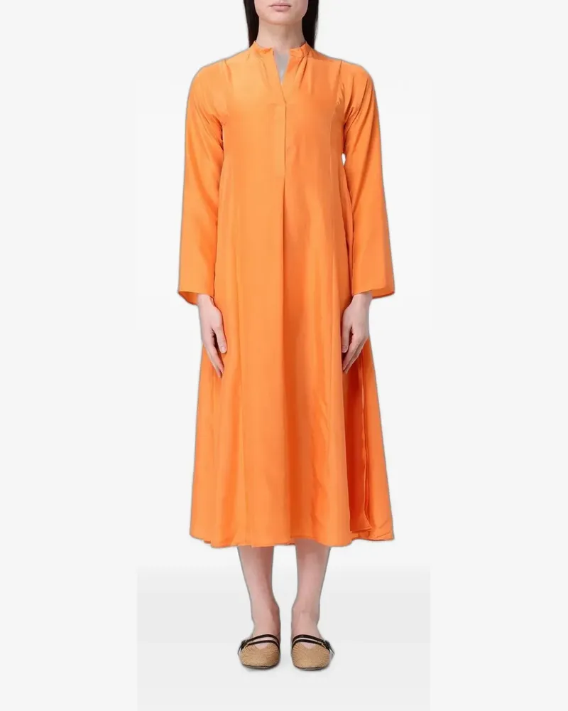 TER ET BANTINE long-sleeve midi shirt dress - Orange Orange