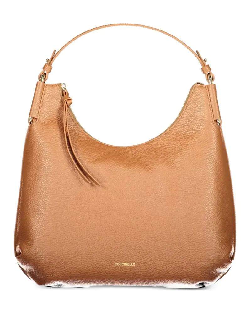 Coccinelle Rebekka grained shoulder bag - Nude Nude
