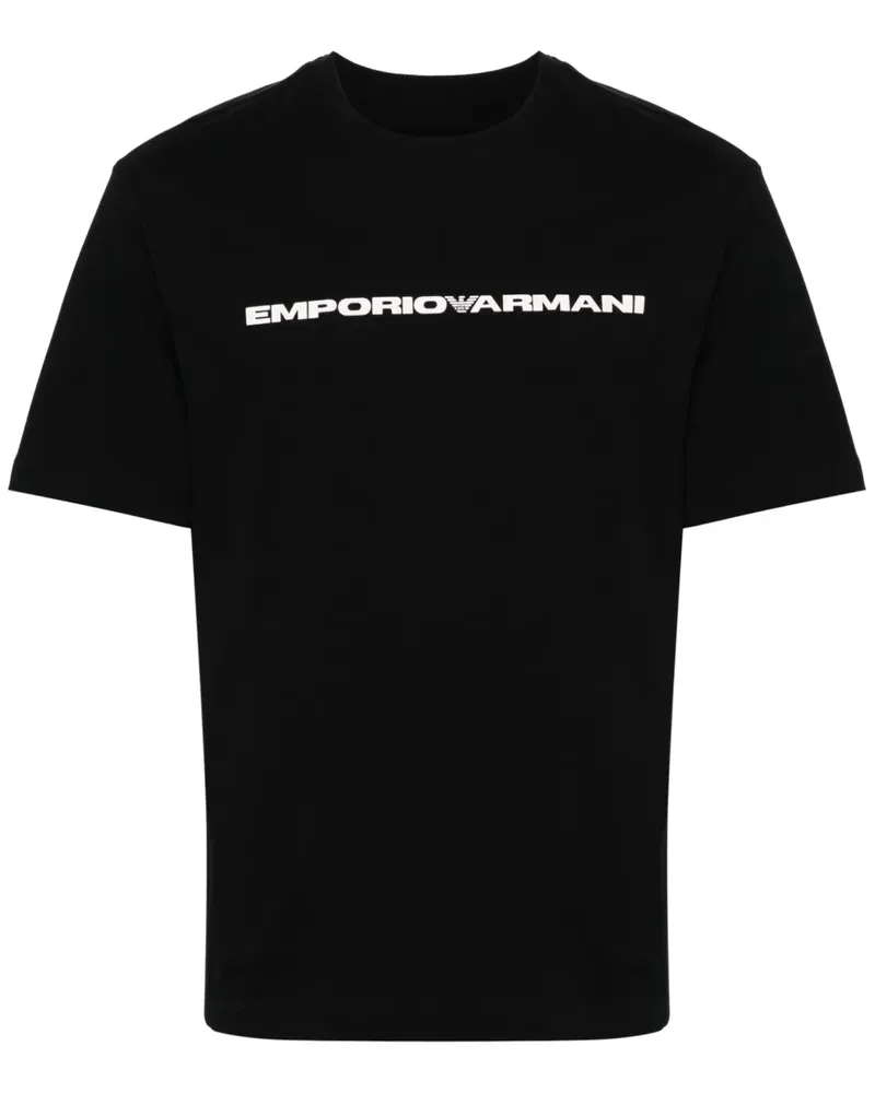 Emporio Armani T-Shirt mit Logo-Print - Blau Blau