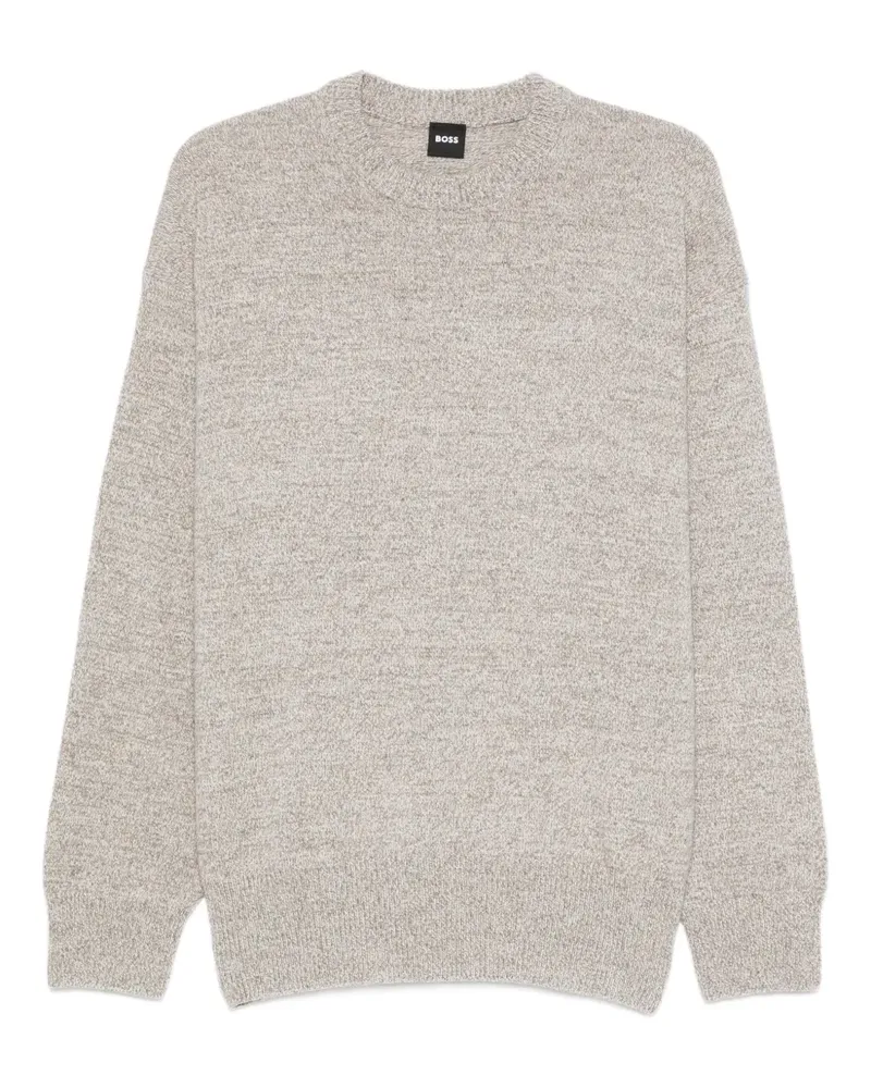 HUGO BOSS Melierter Pullover - Nude Nude