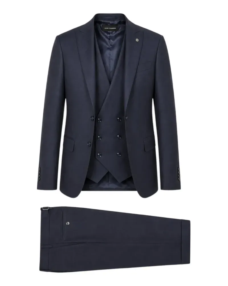 Luigi Bianchi Mantova Dreiteiliger Anzug - Blau Blau