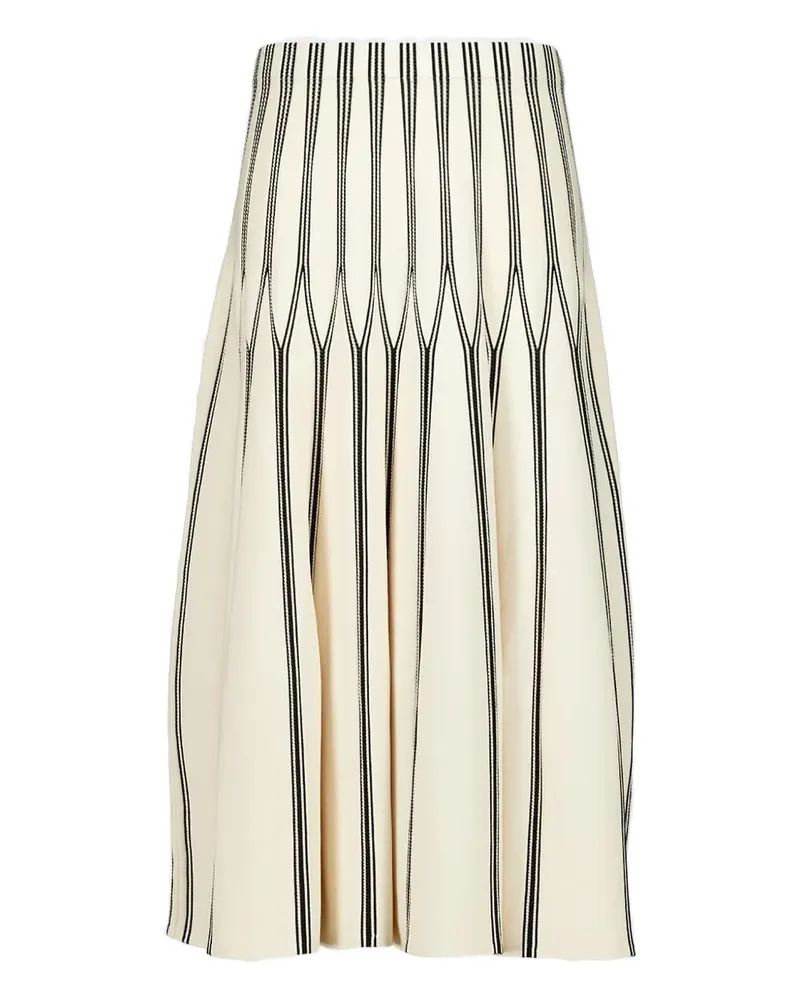 Zimmermann Gestreifter Midirock - Nude Nude