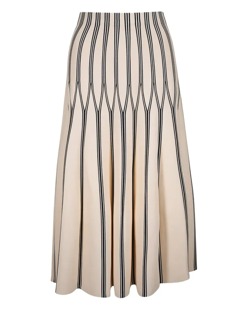 Zimmermann Gestreifter Midirock - Nude Nude