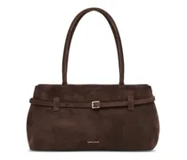 Le Cambon East West suede shoulder bag - Braun