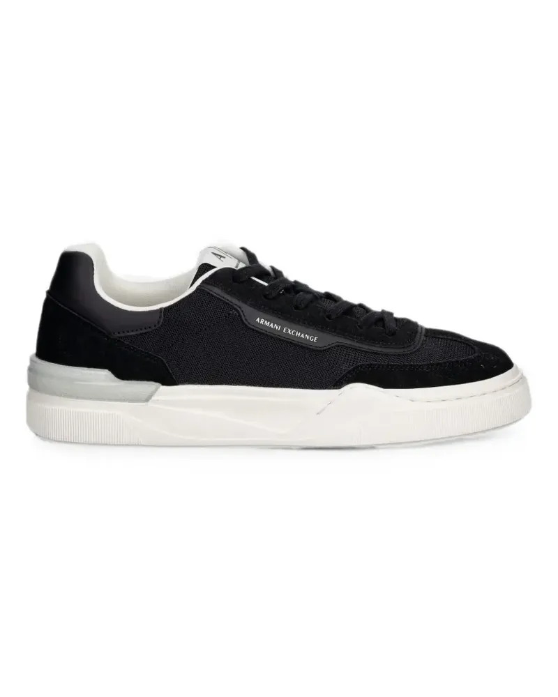 Armani Exchange Sneakers mit Einsätzen - Schwarz Schwarz