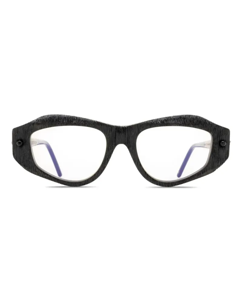 KUBORAUM geometric-frame glasses - Schwarz Schwarz