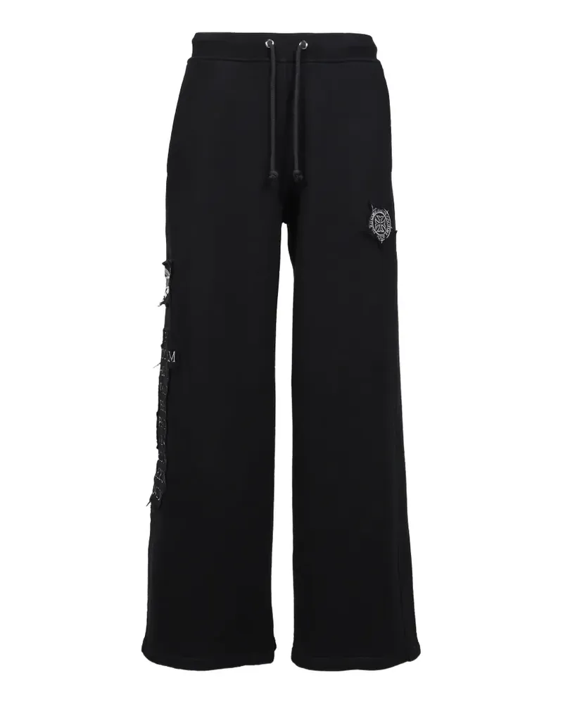N.HOOLYWOOD Euro Tripped patched track pants - Schwarz Schwarz