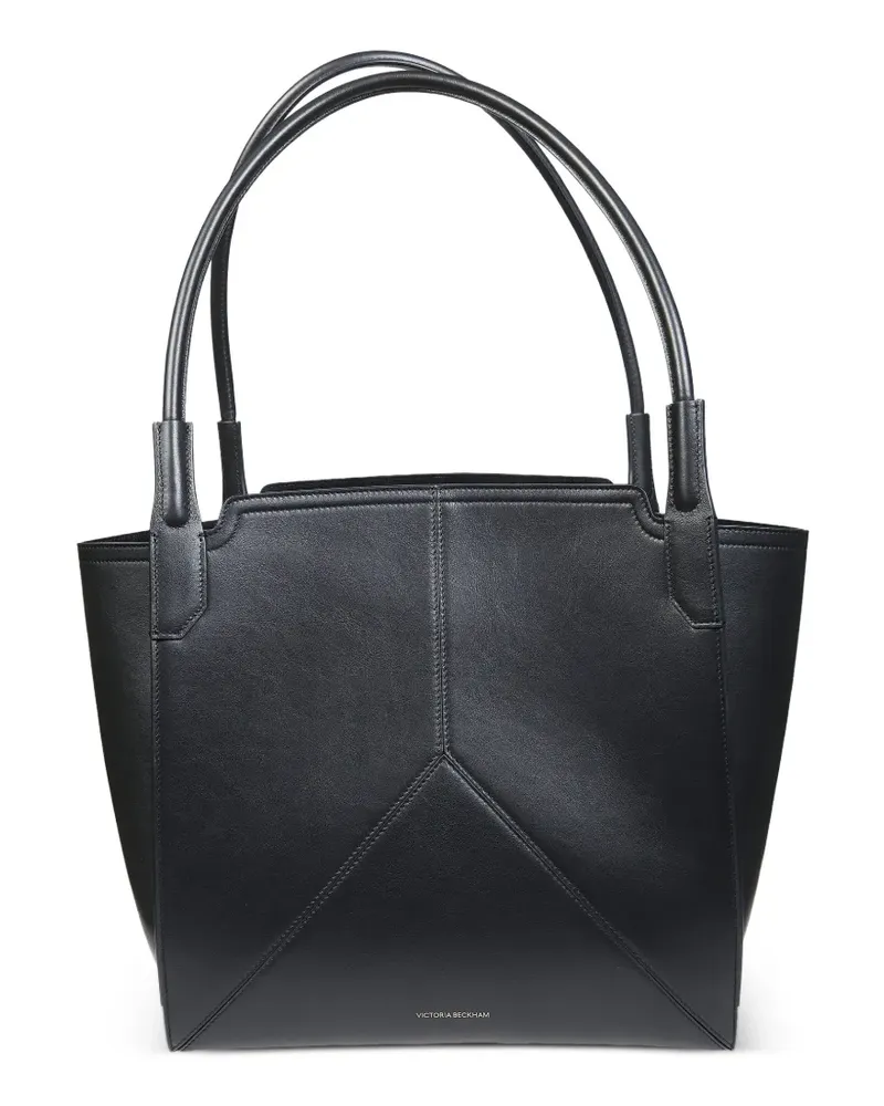 Victoria Beckham topstitched leather tote bag - Schwarz Schwarz