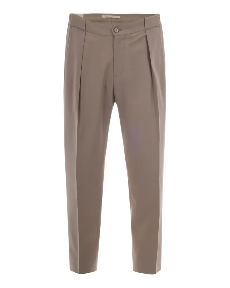 Briglia 1949 pleated tapered-leg trousers - Nude Nude