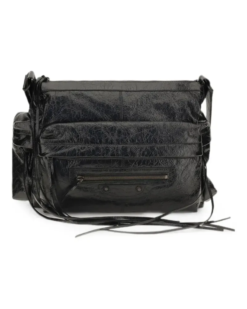 Balenciaga Mittelgroße Le City Multipocket Schultertasche - Schwarz Schwarz