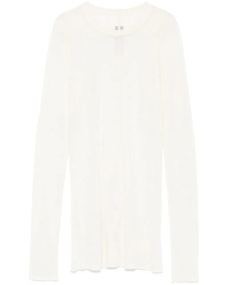 Rick Owens Geripptes Jersey-T-Shirt - Nude Nude