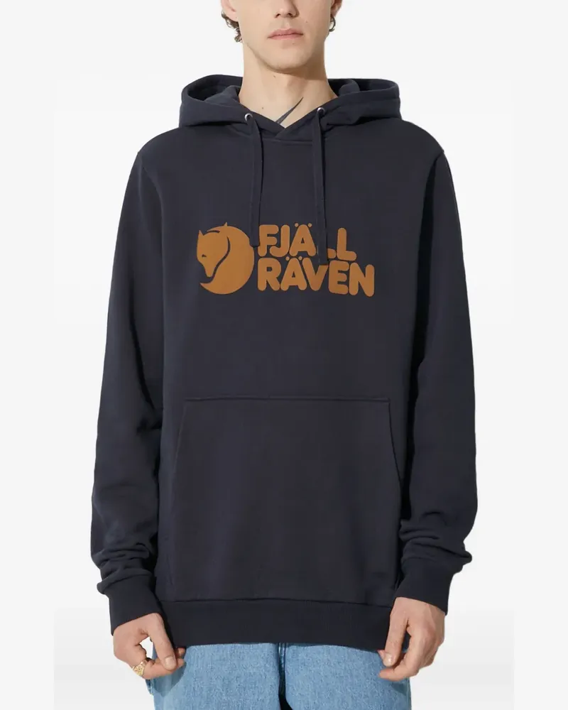 Fjäll Räven Hoodie mit Logo-Print - Blau Blau